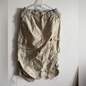 Garage Tan Midi Cargo Skirt